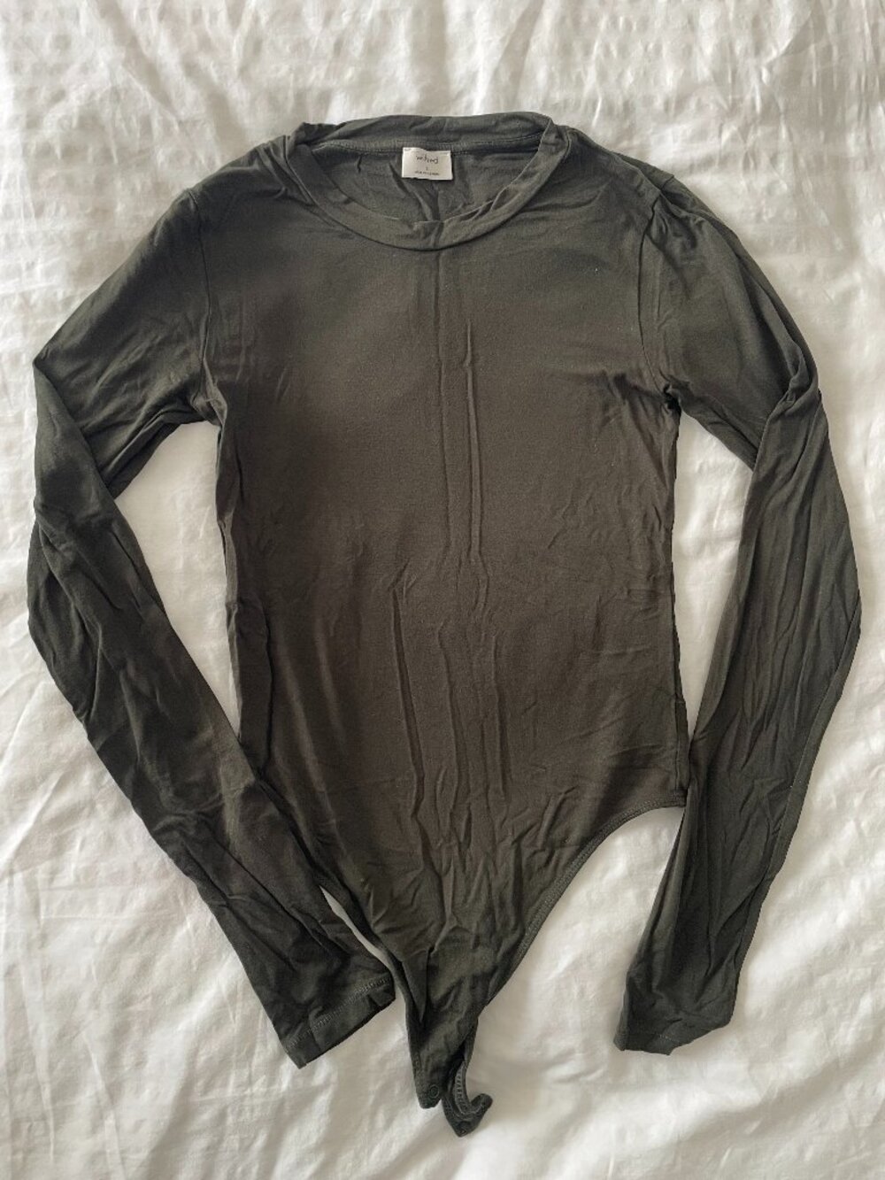Wilfred Green Long Sleeve Thong Bodysuit Size S